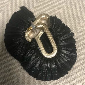 Trendy fun fan tassel earrings